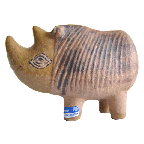 Rhino Figurine by Lisa Larson for Gustavsberg Sweden