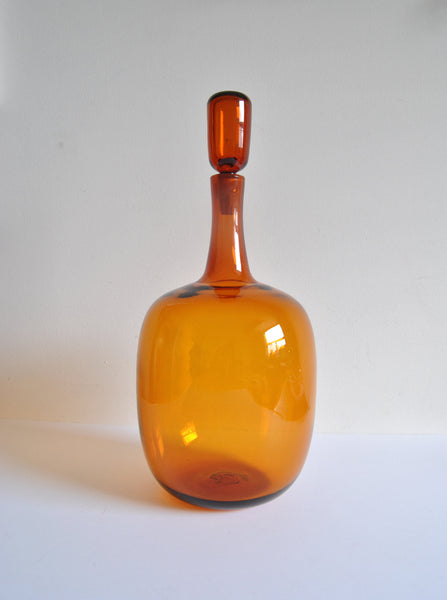 Large Blenko Joel Myers #657L Decanter in Honey 1965