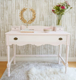 Vintage Blush and White Desk