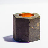 Copper Prism Concrete Candle Holder